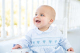 Blue Hearts Smocked Henry Bubble