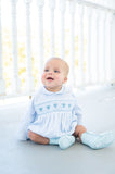 Blue Hearts Smocked Henry Bubble