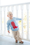 Blue and Red Cowboy Boot Jacob Sweater