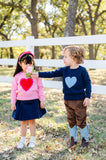 Navy Heart Jacob Sweater