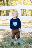 Navy Heart Jacob Sweater