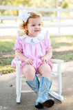 Cowgirl Boots Smocked Annabelle Bloomer Set