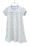 Lavender Floral Pima Catherine Dress