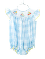 Sailboats Smocked Birdie Bubble