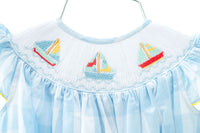 Sailboats Smocked Annabelle Bloomer Set