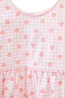 Dress your baby in the Pink Pima Heart Bubble for Valentine's Day photos or special occasions.