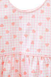 Dress your baby in the Pink Pima Heart Bubble for Valentine's Day photos or special occasions.