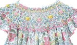 Secret Garden Floral Smocked Birdie Bubble