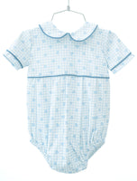 The Blue Heart Pima Bubble is perfect for special occasions, offering a sweet and playful look for your baby.