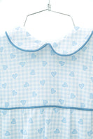 Made from 100% pima cotton, the Blue Heart Pima Bubble ensures ultimate comfort while keeping your little one stylish.