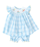 Sailboats Smocked Annabelle Bloomer Set