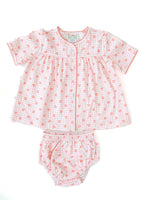 With its soft pink hue and heart designs, a baby wearing the Pink Hearts Layette Set is perfect for Valentine’s Day or any special occasion.