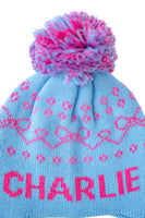 Pink Custom Knit Toboggan Hat