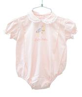 The Baby Sister Stork Bubble is crafted from soft, ribbed cotton to ensure both comfort and style.