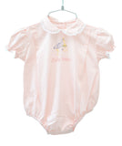 The Baby Sister Stork Bubble is crafted from soft, ribbed cotton to ensure both comfort and style.