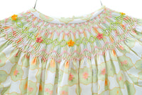 Available in sizes 12M to 8, the Smocked Wildflower Dress is a perfect addition to your child’s spring wardrobe.