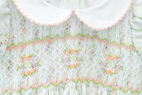 Floral Ribbon Smocked Eleanor Bubble