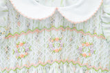 Floral Ribbon Smocked Eleanor Bubble