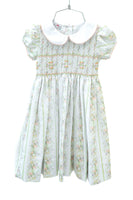 Floral Ribbon Smocked Caroline Dress