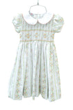 Floral Ribbon Smocked Caroline Dress