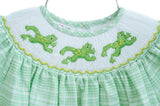 Frogs Smocked Annabelle Bloomer Set