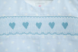 Blue Hearts Smocked Norman Longall