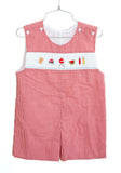 Baby & Toddler Boys Heirloom-Quality Red Gingham Smocked Grilling Jon Jon – BBQ, Memorial Day, 4th of July & Summer Vacations – Sizes 3M–4T