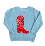 Blue and Red Cowboy Boot Jacob Sweater