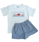 First Responders Smocked Beau T-Shirt/Shorts Set