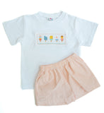 Popsicles Smocked Beau T-Shirt/Shorts Set