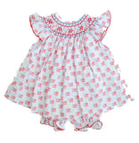 Americana Smocked Annabelle Bloomer Set