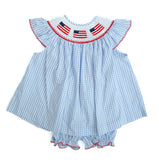 Flags Smocked Annabelle Bloomer Set