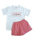 Grilling Out Smocked Beau T-Shirt/Shorts Set