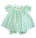 Frogs Smocked Annabelle Bloomer Set