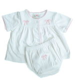 Pink Bows Layette Set