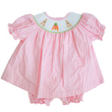 Easter Bunny and Carrots Smocked Annabelle Bloomer Set