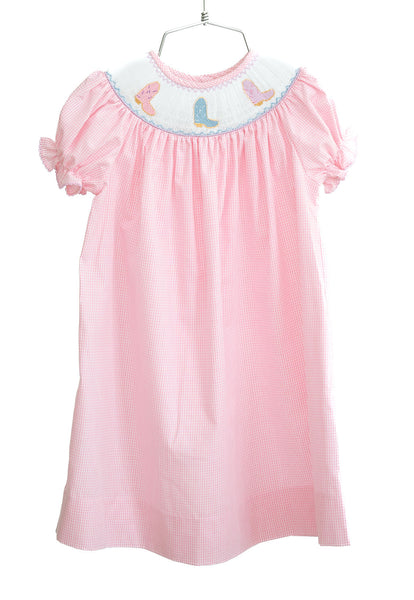 Smocked Cowgirl Boots Dress I Ruth and Ralph 8 / Helen Dress Smocked Cowgirl Boots Dress I Ruth and Ralph 8 / Helen Dress