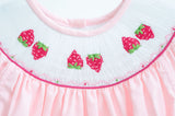 Strawberries Smocked Birdie Bubble
