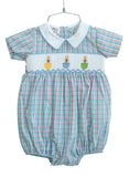 Easter Bunny in Eggs Smocked Henry Bubble