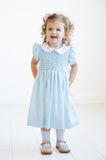 Classic Blue Smocked Caroline Dress