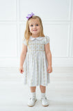 Floral Ribbon Smocked Caroline Dress