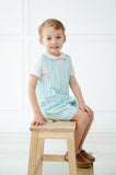 A little boy wearing the Blue Striped Jonjon will be ready for any special occasion with its stylish and classic look.