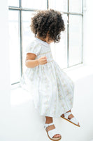 Floral Ribbon Smocked Caroline Dress