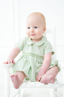 Sage Green Smocked Arthur Bubble