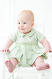 Sage Green Smocked Arthur Bubble