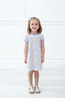 Lavender Floral Pima Catherine Dress