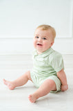 Sage Green Smocked Samuel Shirt/Shorts Set