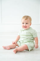 Sage Green Smocked Samuel Shirt/Shorts Set