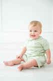 Sage Green Smocked Samuel Shirt/Shorts Set