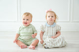 Sage Green Smocked Samuel Shirt/Shorts Set